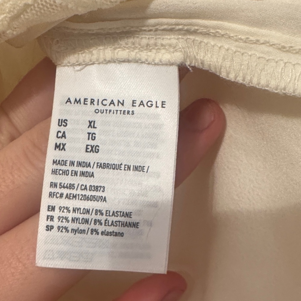 American Eagle Outfitters buttery yellow/Cream Lace Blouse - Picture 6 of 7